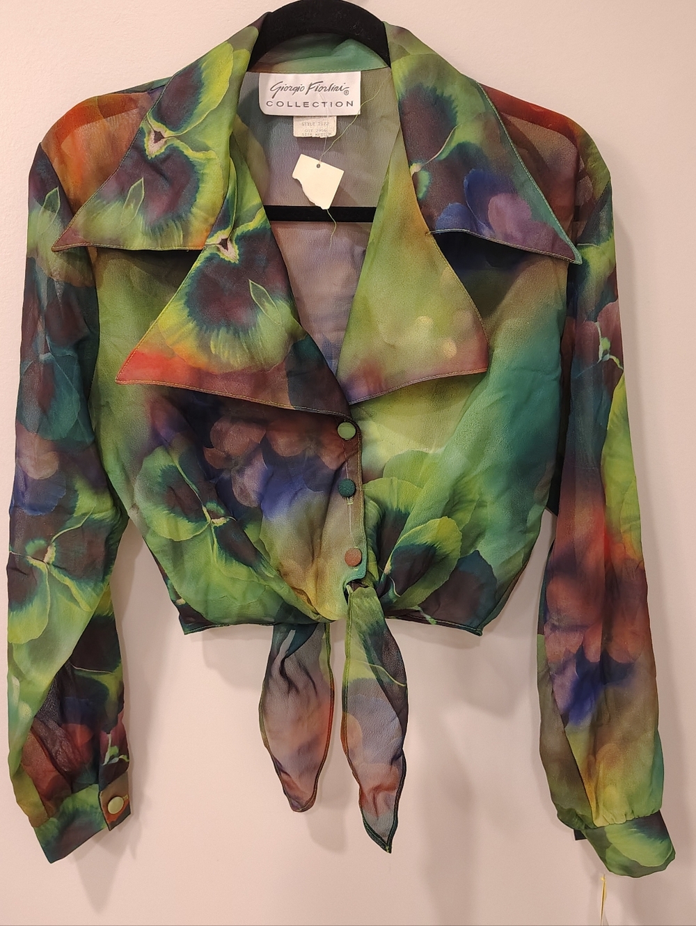Giorgio Fiorlini Collection 80s Tie Front Top